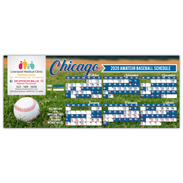 Sports Schedule Magnets Square Corners 8.5